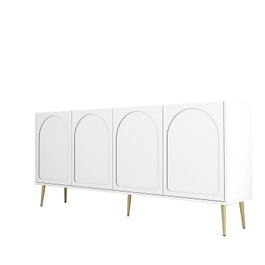 Hanah Home Lyon 80 Consola Blanco y Dorado